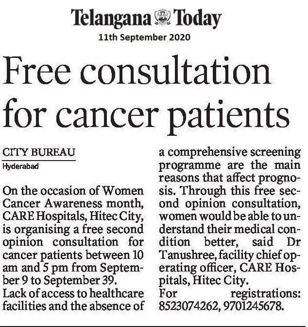 Free Consultation for Cancer Patients
